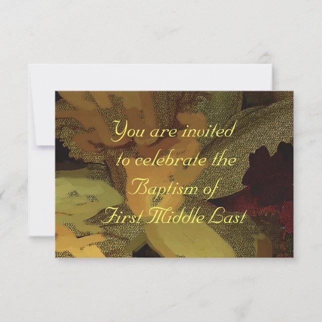 INVITACIÓN AL BAPTISMO (Anverso)