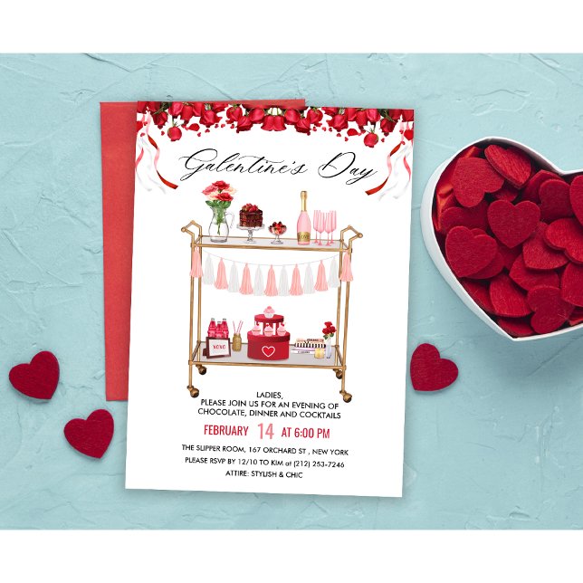 Invitación al bar del día de Galentine (Subido por el creador)