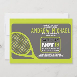 Invitación al bar del TENNIS Mitzvah