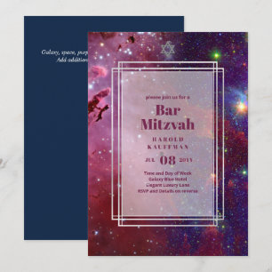 Invitación al BAR MITVAH de los chicos de GALAXY E