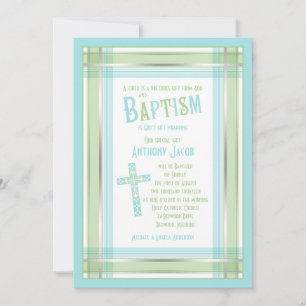 Invitación al bautismo católico de la Cruz Verde A