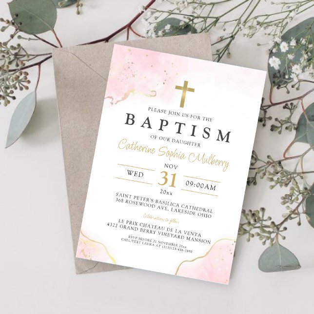 Invitación al bautismo Chica de la cristiandad mod (Subido por el creador)