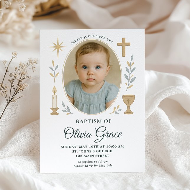 Invitación al bautismo con Chicas cruzados de oro (baptism-invitation-neutral-boho-soft-bedding.png)