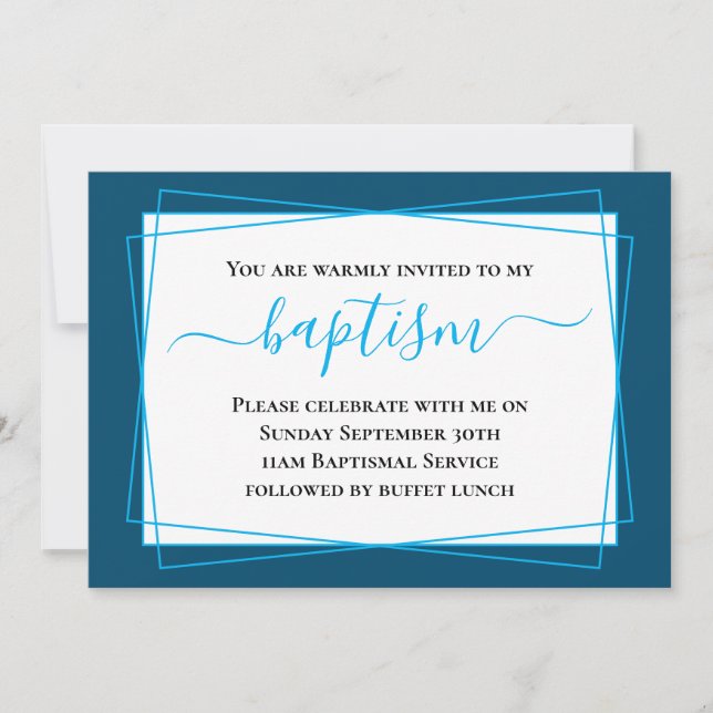 Invitación al bautismo de adultos moderno (Anverso)