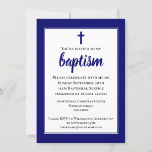 Invitación al bautismo de adultos simple moderno
