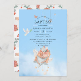 Invitación al bautismo de Angel Baptism, Chica de 