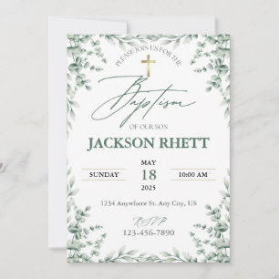 Invitación al bautismo de Baby Boy
