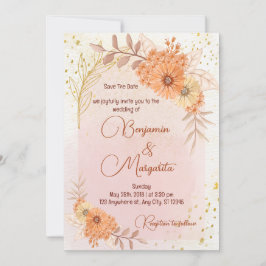 Invitación al bautismo de boho, boda del boho de h