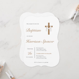 Invitación al bautismo de Boho Boy