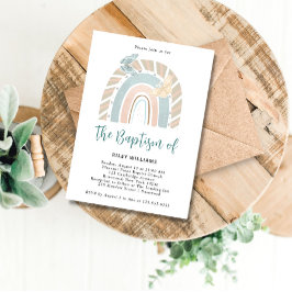 Invitación al bautismo de boho moderno