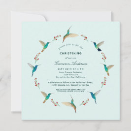 Invitación al bautismo de colibrí