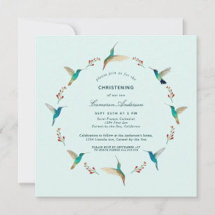 Invitación al bautismo de colibrí