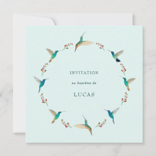 Invitación al bautismo de colibrí francés