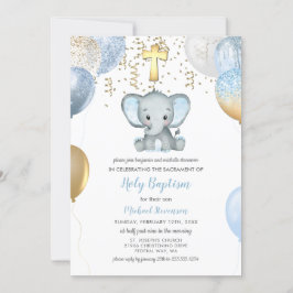Invitación al bautismo de color de agua de los glo