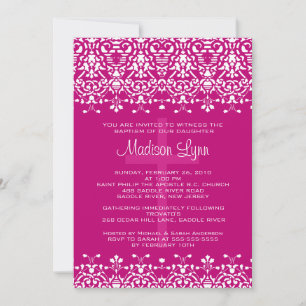 Invitación al bautismo de Damasco Rosa