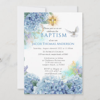 Invitación al bautismo de Eucalyptus Boy Greenery