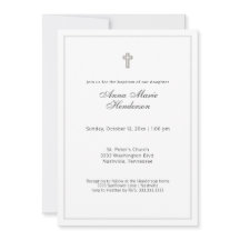 Invitación al bautismo de guión clásico