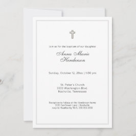 Invitación al bautismo de guión clásico