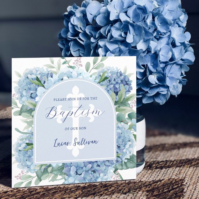 Invitación al bautismo de Hydrangea Arch (Subido por el creador)