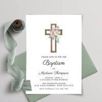 Invitación al bautismo de la cruz floral