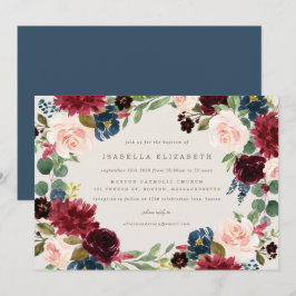 Invitación al bautismo de la elegancia de otoño