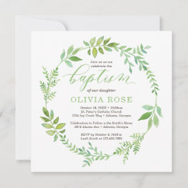 Invitación al bautismo de la guirnalda verde, BOHO