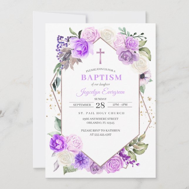 Invitación al bautismo de la primavera morada (Anverso)