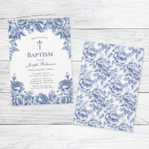 Invitación al bautismo de las flores azules