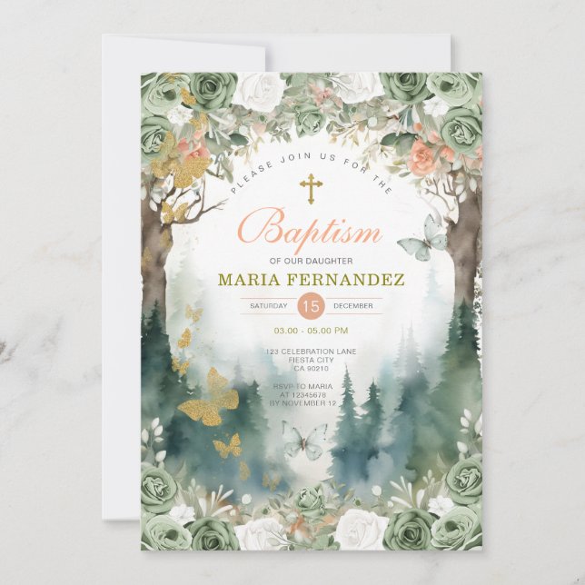 Invitación al bautismo de las flores de la vegetac (Anverso)