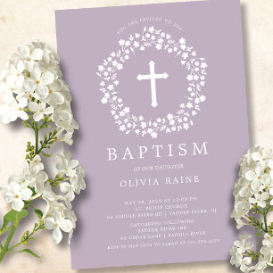 Invitación al bautismo de los Chicas florales de L