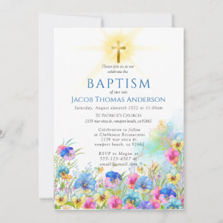 Invitación al bautismo de niño