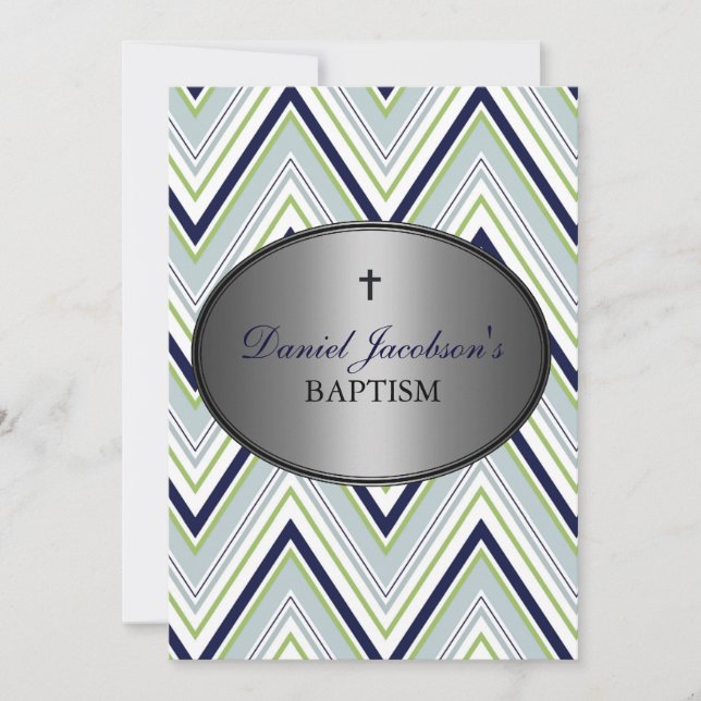 Invitación al bautismo de niño (Anverso)