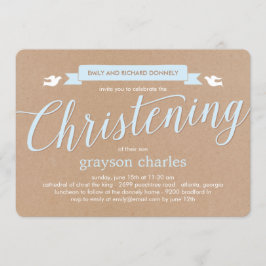 Invitación al bautismo de pancarta de Navidad - Az