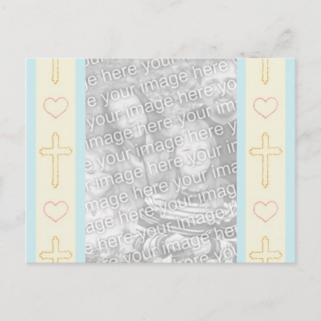 Invitación al bautismo de un niño (Anverso)