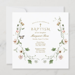 Invitación al bautismo floral