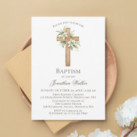 Invitación al bautismo floral de la lirio blanca d