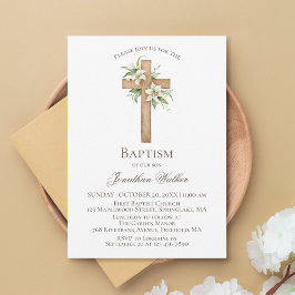 Invitación al bautismo floral de la lirio blanca d