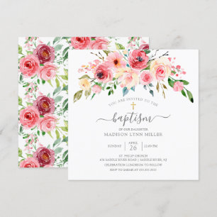 Invitación al bautismo floral de los primos de pri