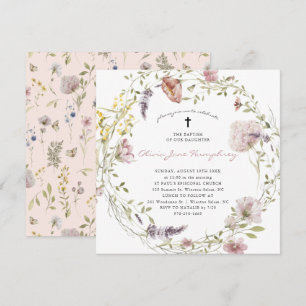 Invitación al bautismo floral de verano de primave