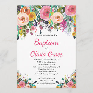 Invitación al bautismo floral, dedicación a las ac