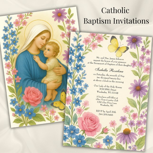 Invitación al bautismo floral para la mariposa de  (Subido por el creador)