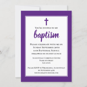 Invitación al Bautismo Moderno Simple para Adultos
