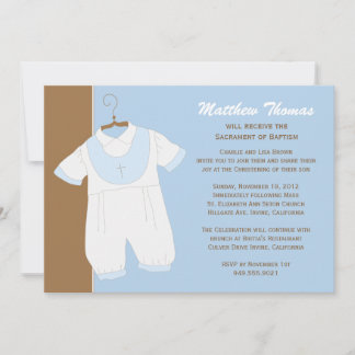 Invitación al bautismo para niño