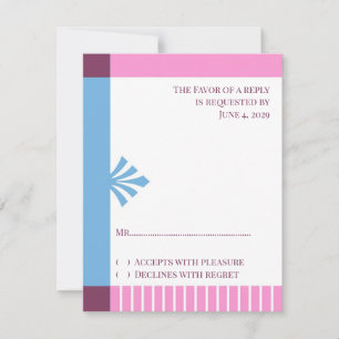 Invitación al bautismo RSVP de la tarjeta de respu