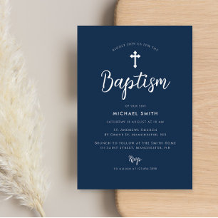 invitación al bautismo simple y moderno