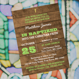 Invitación al Bautismo Verde de Barnwood