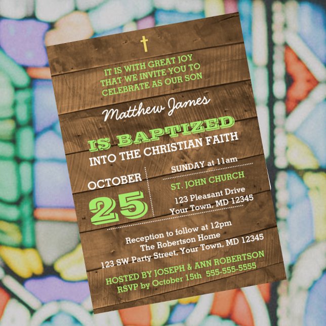 Invitación al Bautismo Verde de Barnwood (Subido por el creador)