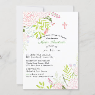 Invitación al bautizo de Maria