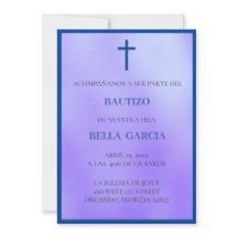 Invitación al bautizo púrpura/bautismo