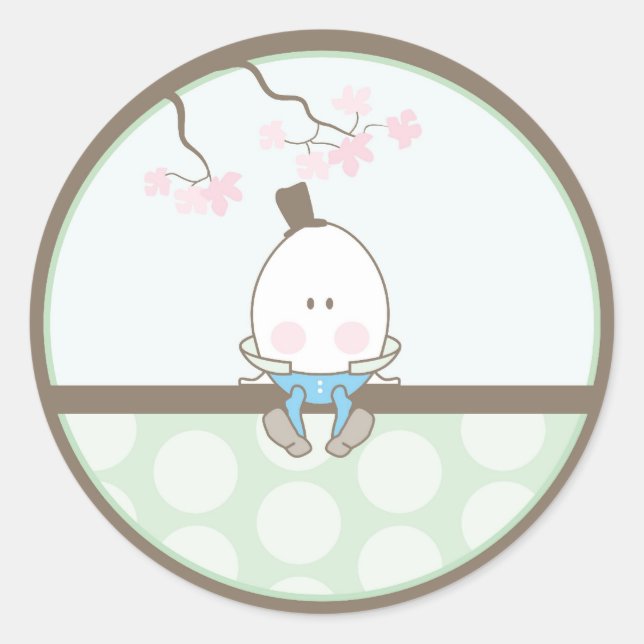 Invitación al bebé o Pegatina favorito (Anverso)